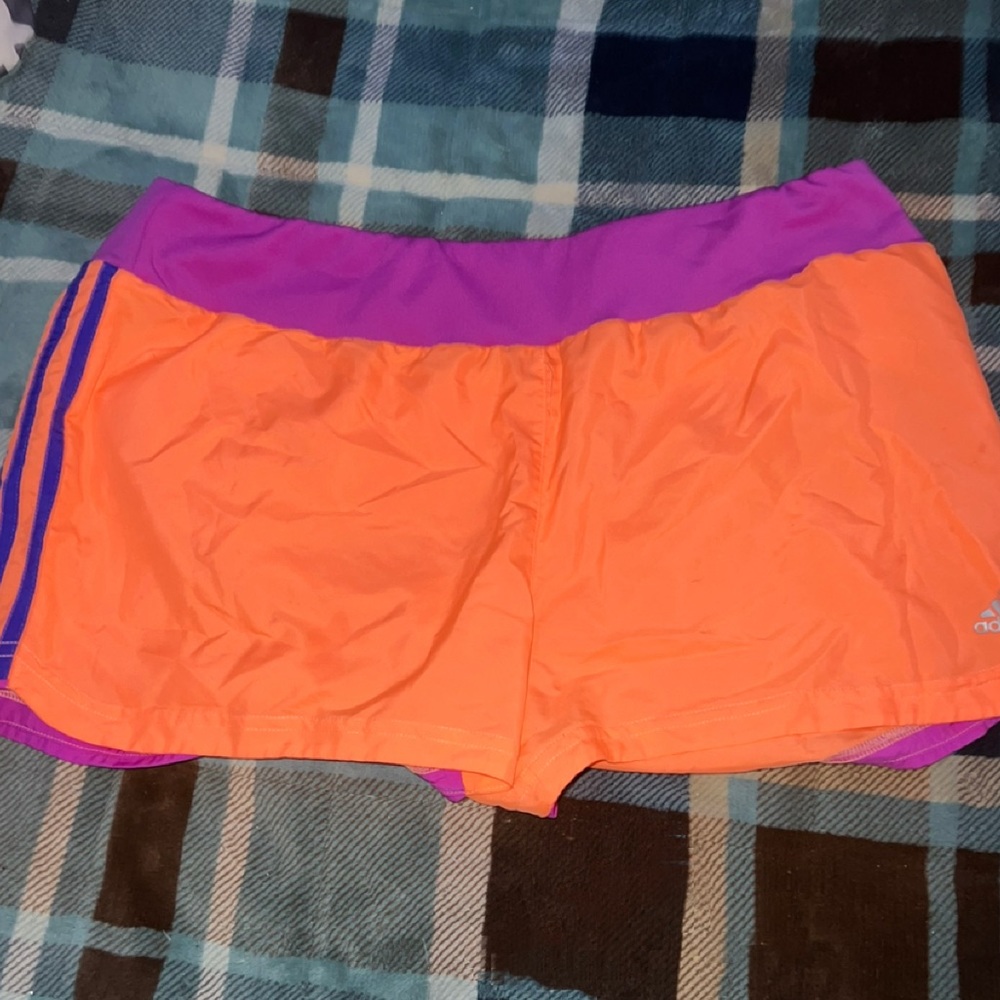 Adidas 3 stripe running shorts